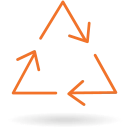 Narandžasta linijska ikonica sa čašom vina koja se vrti