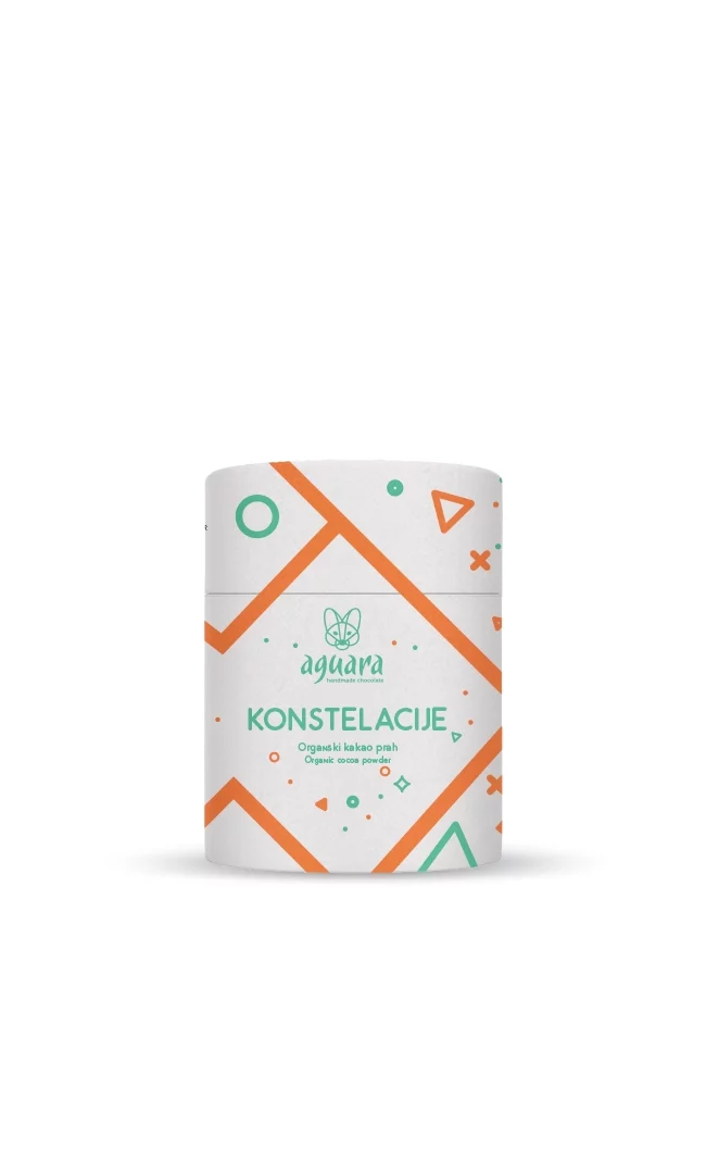 Mala tuba organskog sirovog praha Konstelacije