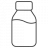 Crna linijska ikonica flaše sa mlekom