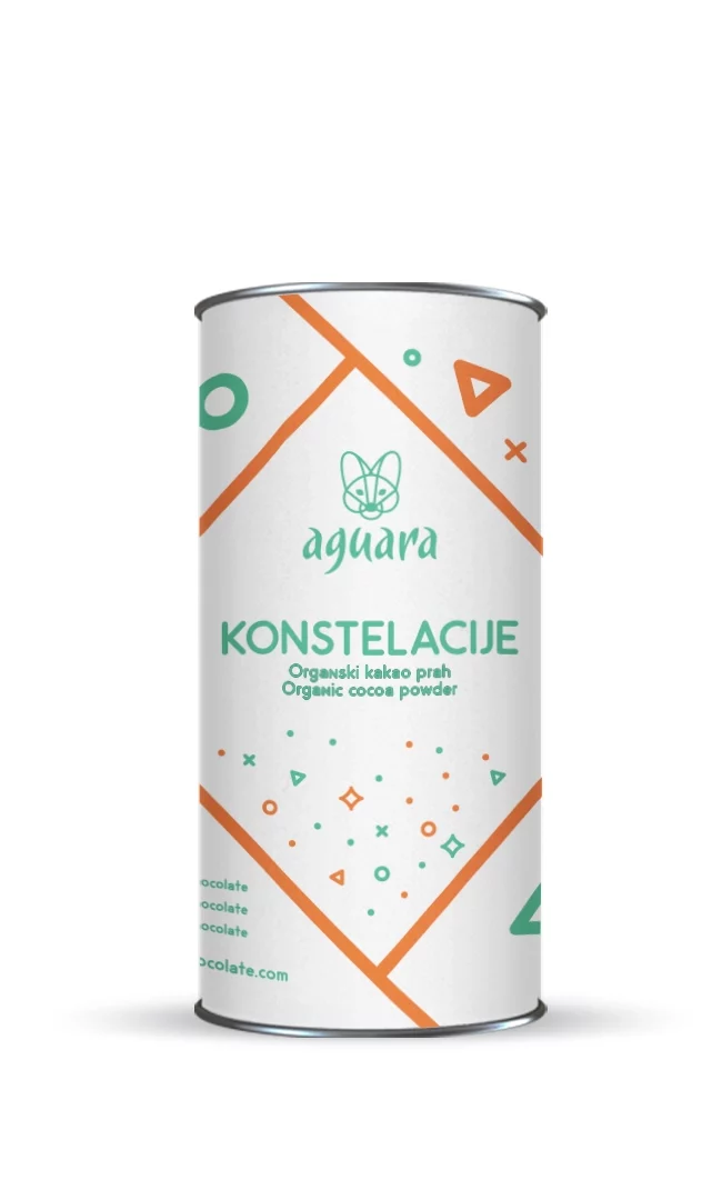 Aguara organski sirovi kakao prah „May the Cocoa Be With You“ – bez šećera, vrlo jednostavan za pripremu kod kuće, u kancelariji ili na putovanju. Savršen poklon iz Beograda, Srbije.